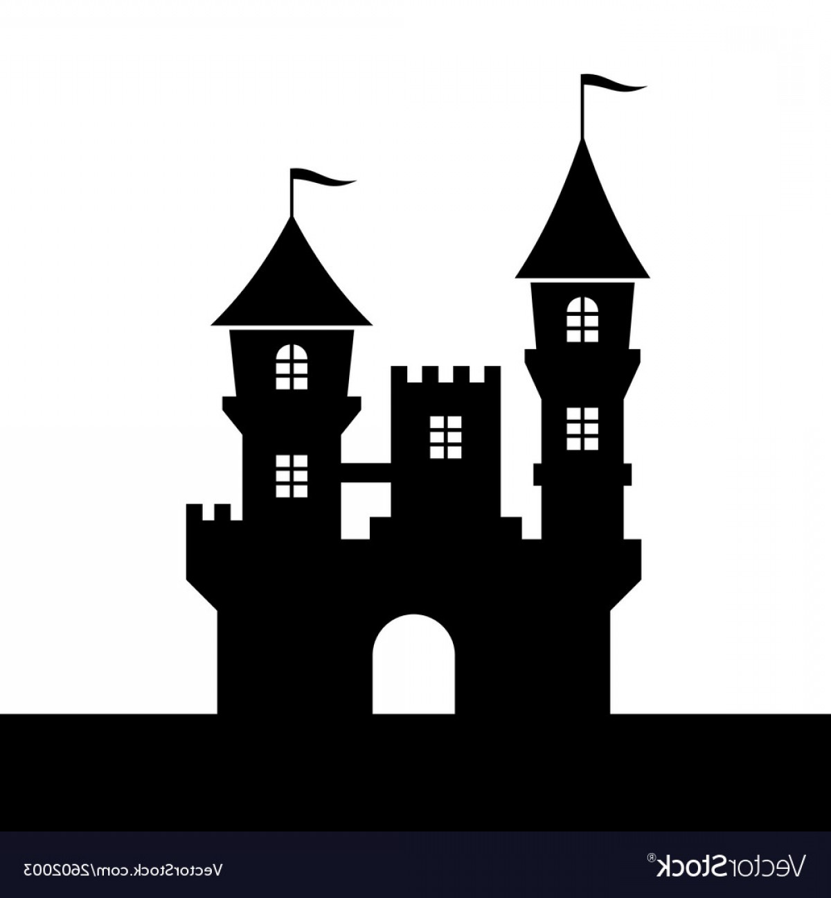 1200x1296 Castle Silhouette Icon On White Background Vector Geekchicpro