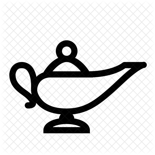 Magic Lamp Icon Of Line Style 512x512 Magic Lamp Icon Of Line Style