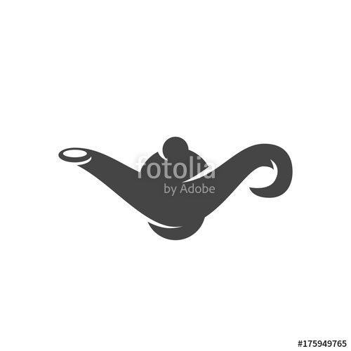 Magic Lamp Icon Vector Logo On White Background Stock Image 500x500 Magic Lamp Icon Vector Logo On White Background Stock Image