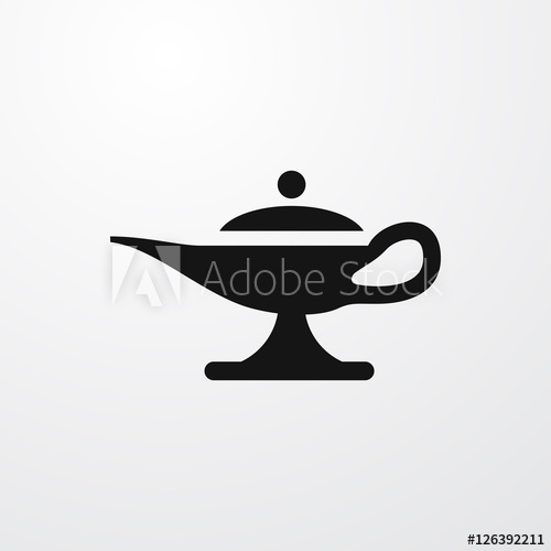Magic Lamp Icon Illustration 500x500 Magic Lamp Icon Illustration