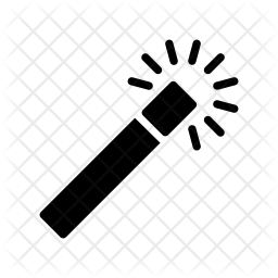 256x256 Magic Stick Icon Of Glyph Style