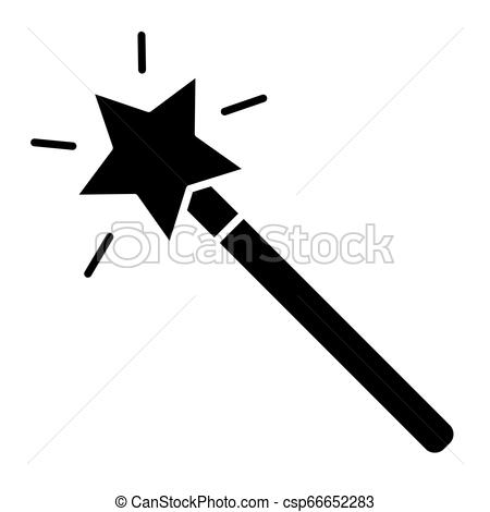 450x470 Magic Wand With Star Solid Icon Magician Wand Vector Illustration