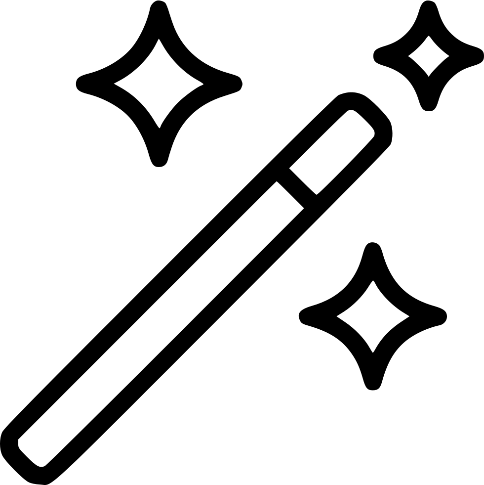 980x981 Wizard Magic Wand Stick Stars Tool Png Icon Free Download