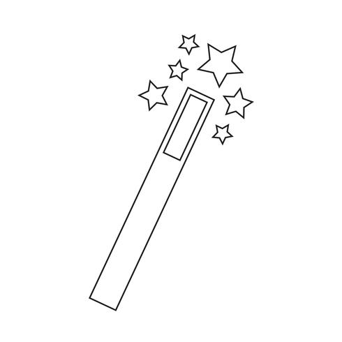 490x490 Magic Wand Icon Vector Illustration