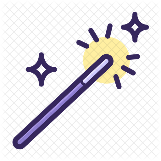 512x512 Magic Wand Icon Of Colored Outline Style