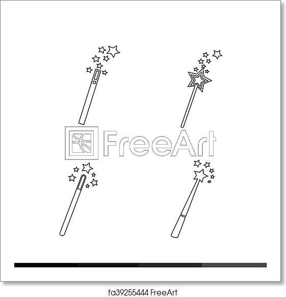 561x581 Free Art Print Of Magic Wand Icon Illustration Design Freeart