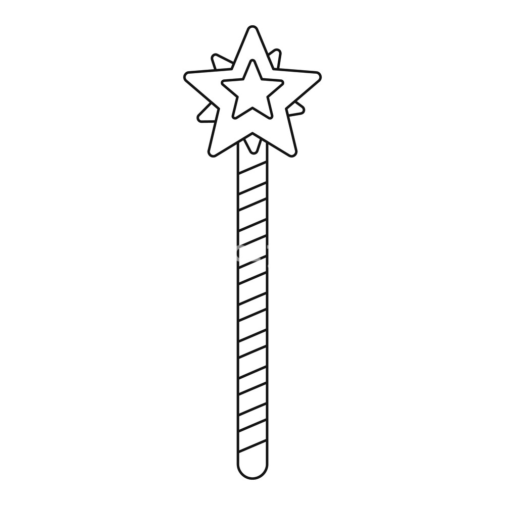 1000x1000 Magic Wand Icon Outline Illustration Of Magic Wand Vector Icon