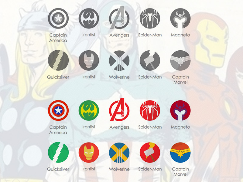 800x600 Marvel Icons