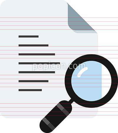 400x449 Document With Magnifying Glass Icon