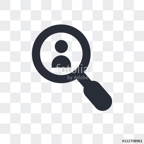 500x500 Magnifying Glass Icon Isolated On Transparent Background Modern
