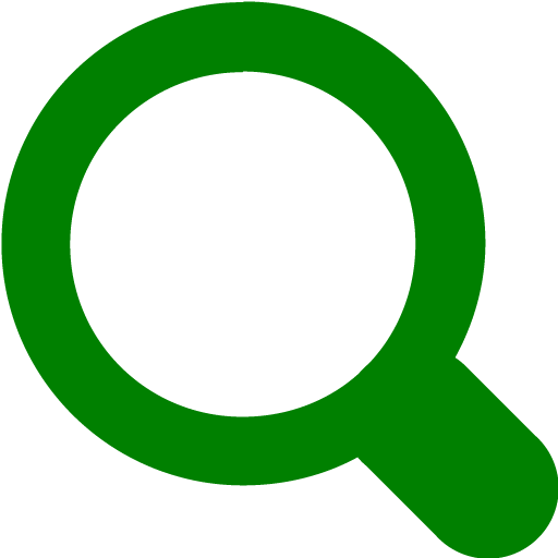 512x512 Green Magnifying Glass Icon