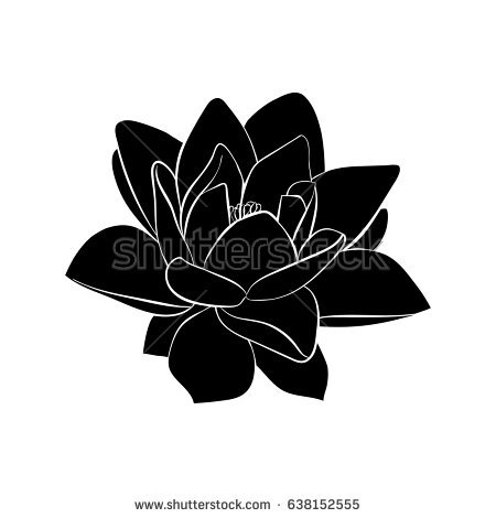 450x470 Magnolia Flower Silhouette