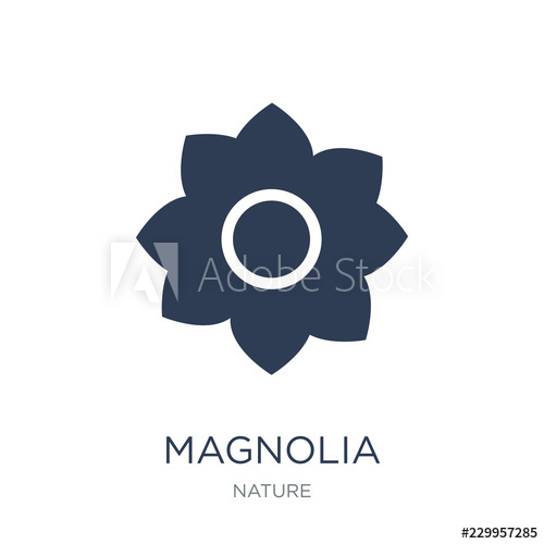 500x500 Magnolia Icon Trendy Flat Vector Magnolia Icon On White
