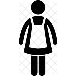 256x256 Maid Icon Of Glyph Style