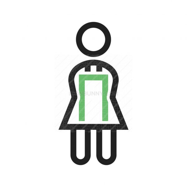 600x600 Maid Line Green Black Icon