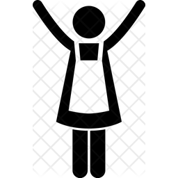 256x256 Happy Maid Icon Of Glyph Style