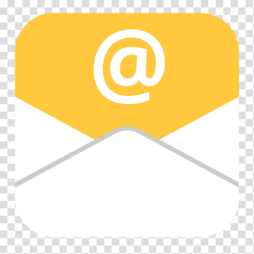 512x512 Ios Style Flat Icons, Flat Mail, Yellow And White E Mail Envelope