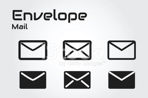 300x200 Mail Envelope Icon Stock Vectors