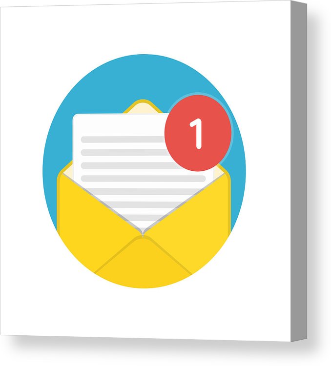 678x750 Mail Envelope Icon Canvas Print Canvas Art