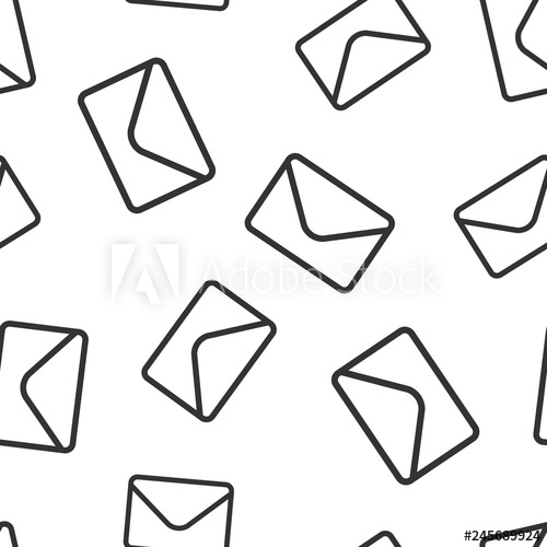 500x500 Mail Envelope Icon Seamless Pattern Background Receive Email