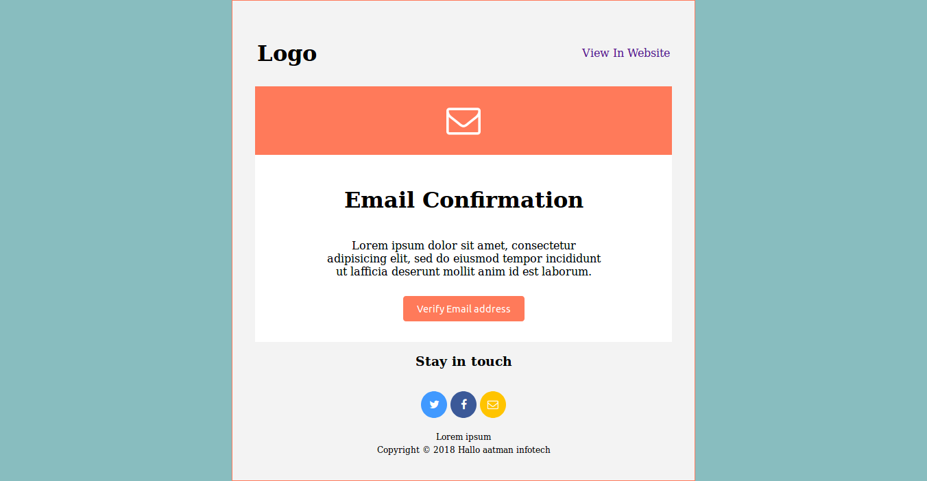 1352x702 Email Confirmation Responsive Mail Template Desing Nicesnippets