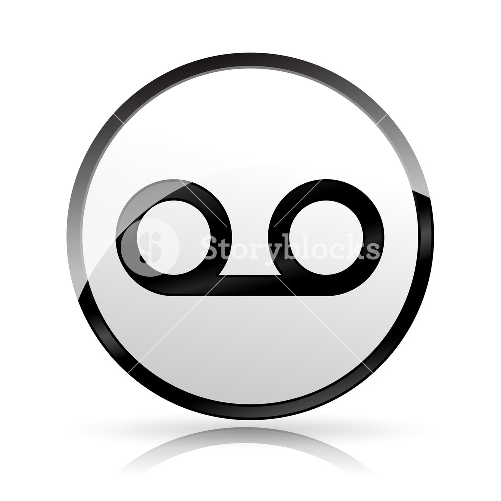 1000x1000 Illustration Of Voice Mail Icon On White Background Royalty Free