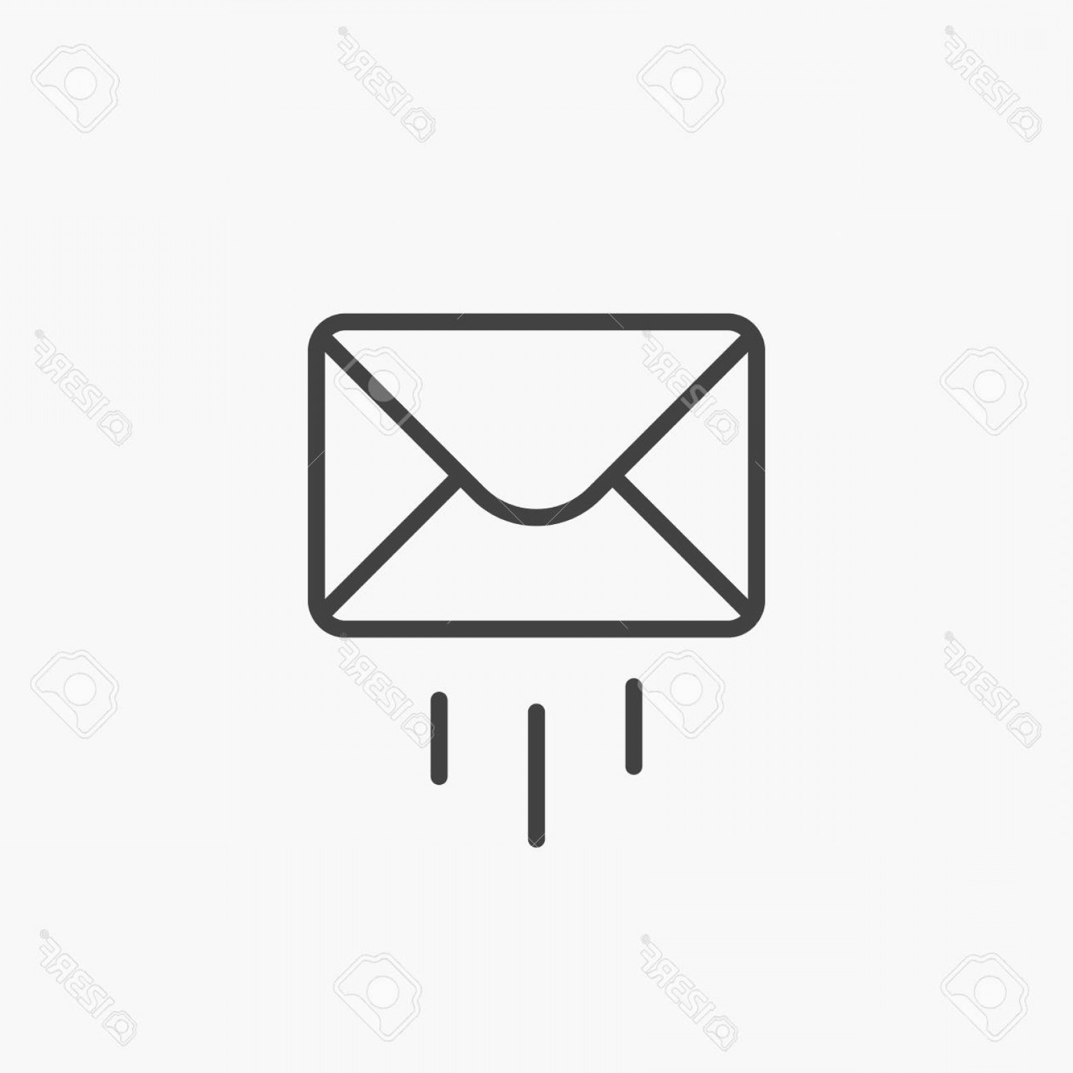 1560x1560 Photostock Vector Mail Icon Vector Email Send Letter Black Line