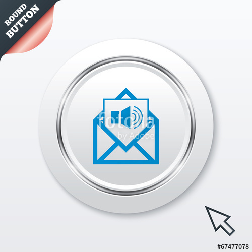500x500 Voice Mail Icon Speaker Symbol Audio Message Stock Image