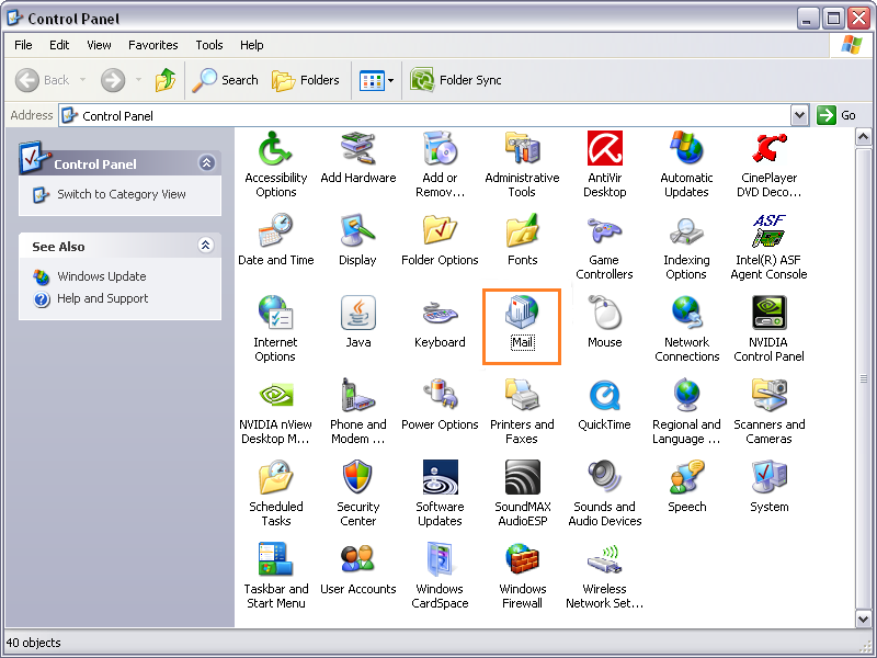 Mail Icon In Control Panel at Vectorified.com | Collection of Mail Icon ...