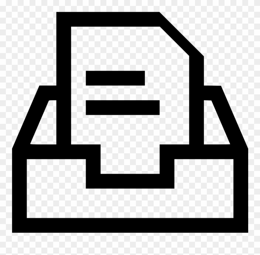 880x865 Black And White Download Box Mail