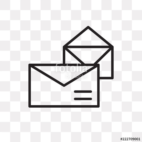 500x500 Mail Icon On Transparent Background Modern Icons Vector