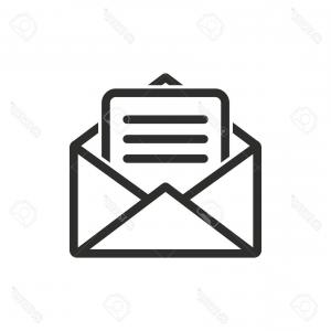300x300 Mail Icon In Black Circle Envelope Symbol Vector Cqrecords