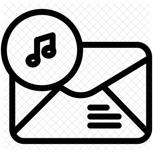 Music Mail Icon Of Line Style 512x512 Music Mail Icon Of Line Style