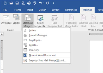 email merge from word to outlook