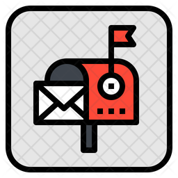 256x256 Mailbox Icon Of Colored Outline Style