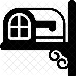 256x256 Mailbox Icon Of Glyph Style
