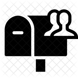 256x256 Shared Mailbox Icon Of Glyph Style