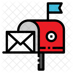 256x256 Mailbox Icon Of Colored Outline Style