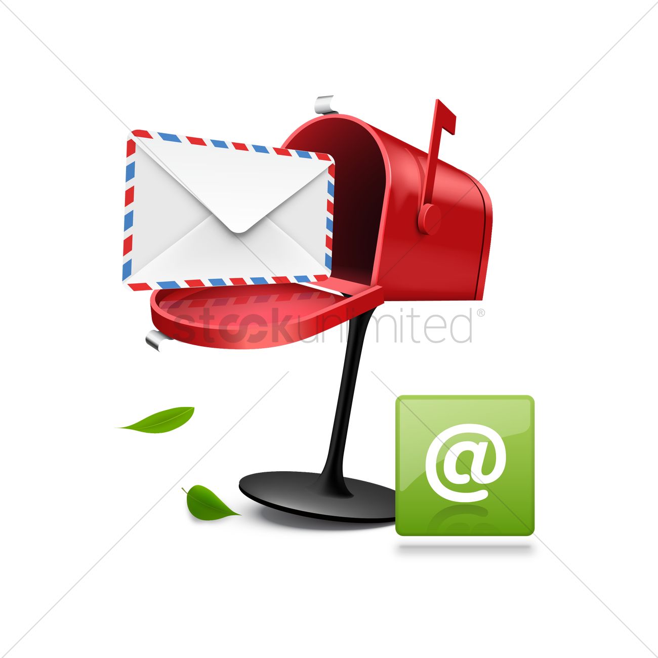 1300x1300 Mailbox With E Mail Icon Vector Image