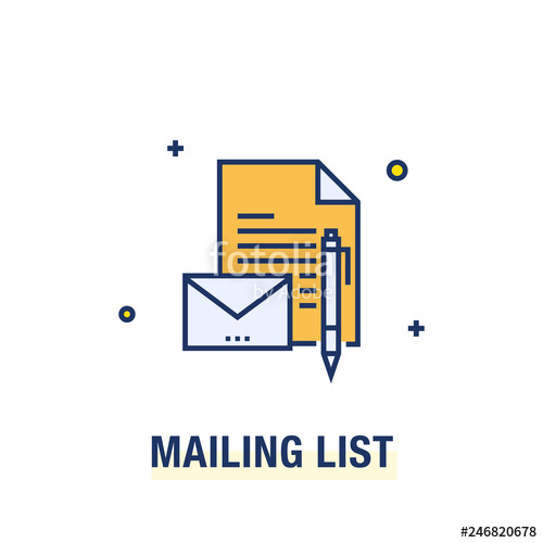 500x500 Mailing List Icon Concept Stock Image And Royalty Free Vector