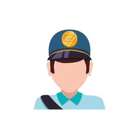 450x450 Mailman Delivery Service Icon Vector Illustration Graphic Design
