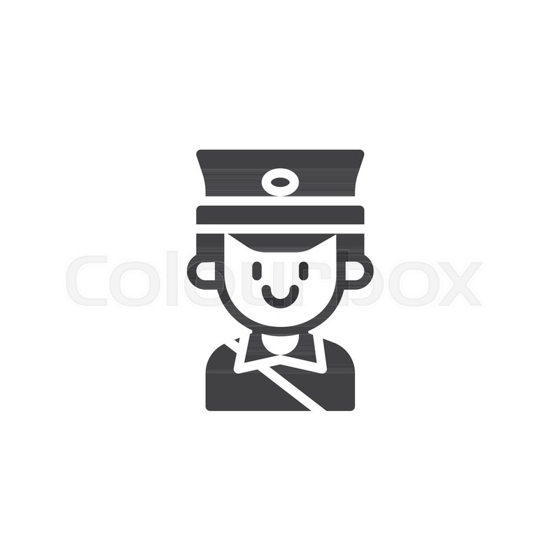 800x800 Postman Portrait Vector Icon Filled Stock Vector Colourbox