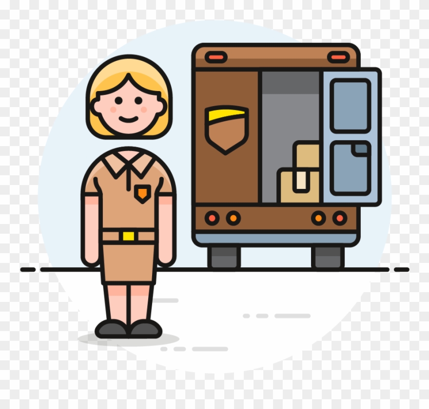 880x840 Mailman Truck Female Caucasian