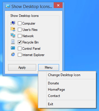 345x388 Show Desktop Icons
