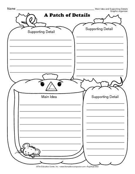 460x595 Ten Seasonal Graphic Organizers Main Idea And Details Download