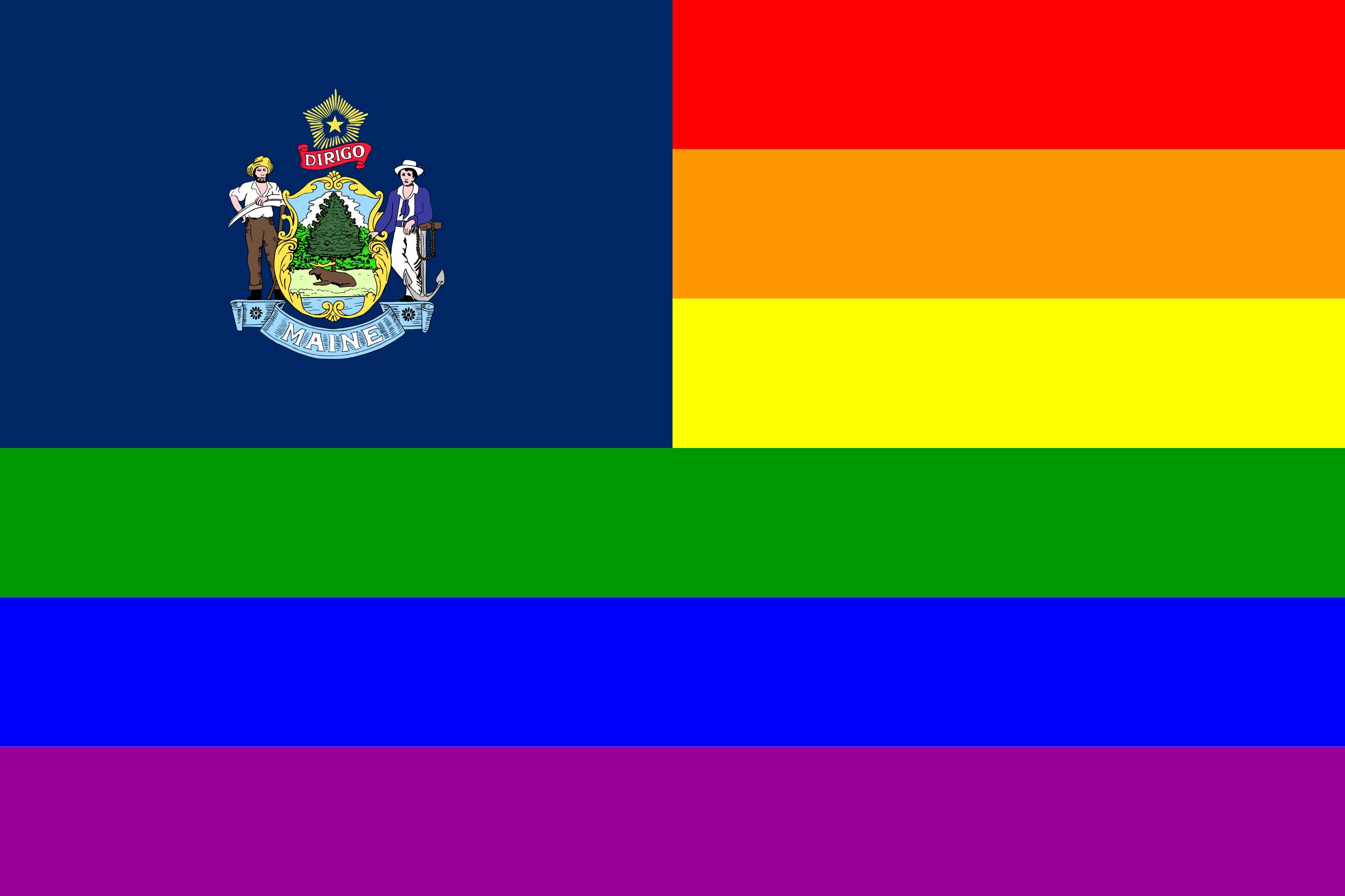 2400x1600 Rainbow Flag Maine Icons Png