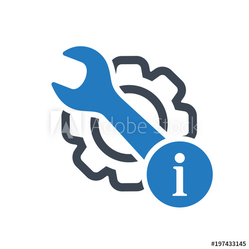 500x500 Maintenance Icon With Information Sign Maintenance Icon