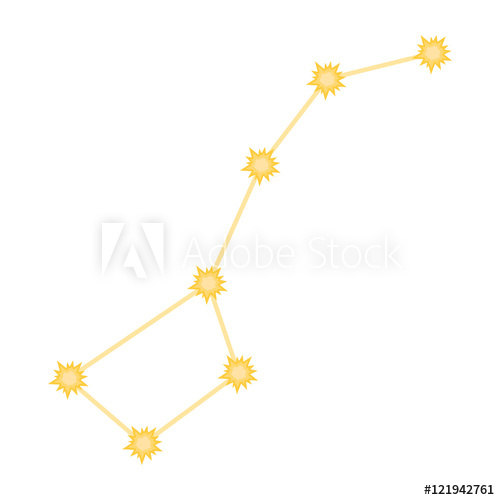 500x500 Ursa Major Icon In Cartoon Style Isolated On White Background