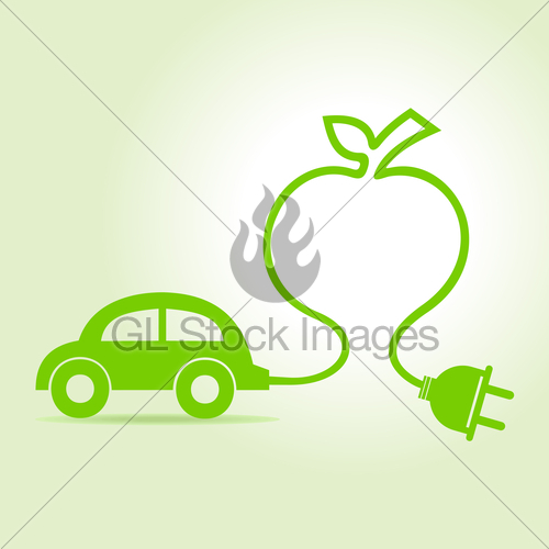 500x500 Eco Car Make A Apple Icon Gl Stock Images