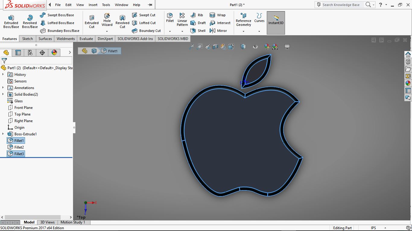 1366x768 How To Make Apple Logo !! Grabcad Tutorials